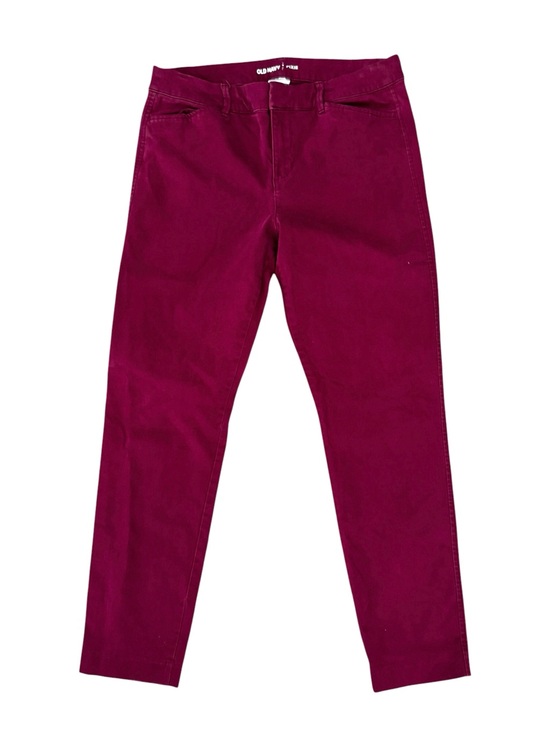 Old Navy Pants - Old Navy Pixie Size 8 Sateen Ankle Pants in Chilled Sangria (Burgundy)
